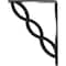 Ekena Millwork Loera Wrought Iron Bracket, (Single center brace), Antiqued Pewter 1 1/2"W x 5 1/2"D x 8"H BKTM01X05X08SLOAPW - alternate 5
